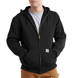 Carhartt Rain Defender Rutland Thermal-Lined Hooded Zip-Front Sweatshirt Black - Xtreme Boardshop (XBUSA.COM)