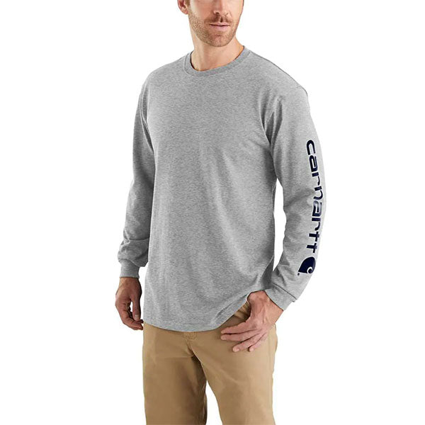 Carhartt Workwear L/S Graphic Logo Heather Gray - K231-HGY