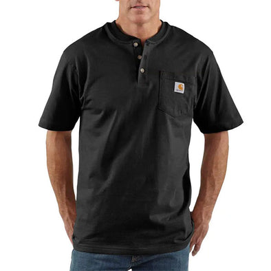 Carhartt Workwear Pocket Henley Short Sleeve Black - K84-BLK - Xtreme Boardshop (XBUSA.COM)