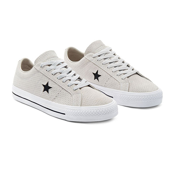 Converse One Star Pro Perforated Suede Low Top (170072C) Pale  Putty/White/White