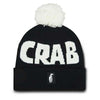 Crab Grab Pom Beanie Black/White - Xtreme Boardshop (XBUSA.COM)