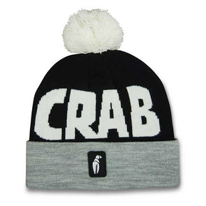 Crab Grab Pom Beanie Black/Grey - Xtreme Boardshop (XBUSA.COM)