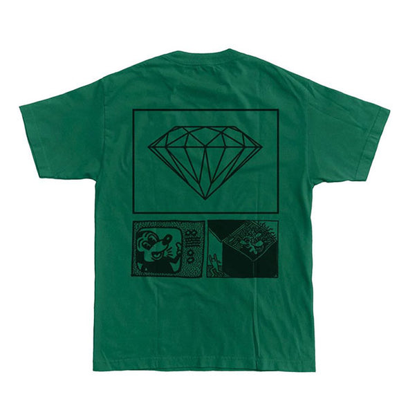 Diamond x Keith Haring Mickey and Haring Box Tee Green