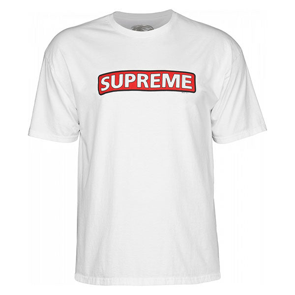 White shop supreme t