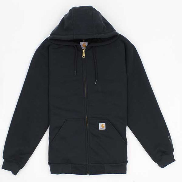 Carhartt Rain Defender Rutland Thermal-Lined Hooded Zip-Front Sweatshirt Black - Xtreme Boardshop (XBUSA.COM)