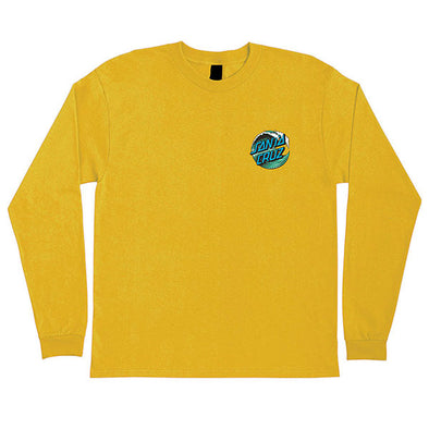 Santa Cruz Wave Dot L/S T-Shirt Gold
