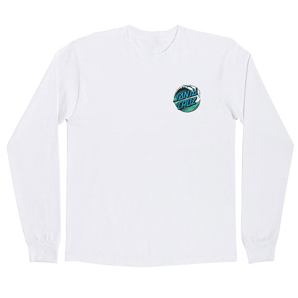 Santa Cruz Wave Dot L/S T-Shirt White